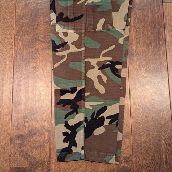 AIR FORCE Hot Weather Coat Woodland Camo Combat Large Short Patches Pants Medium - Picture 6 of 8